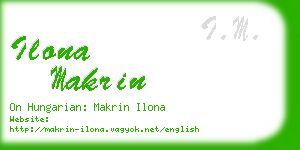 ilona makrin business card